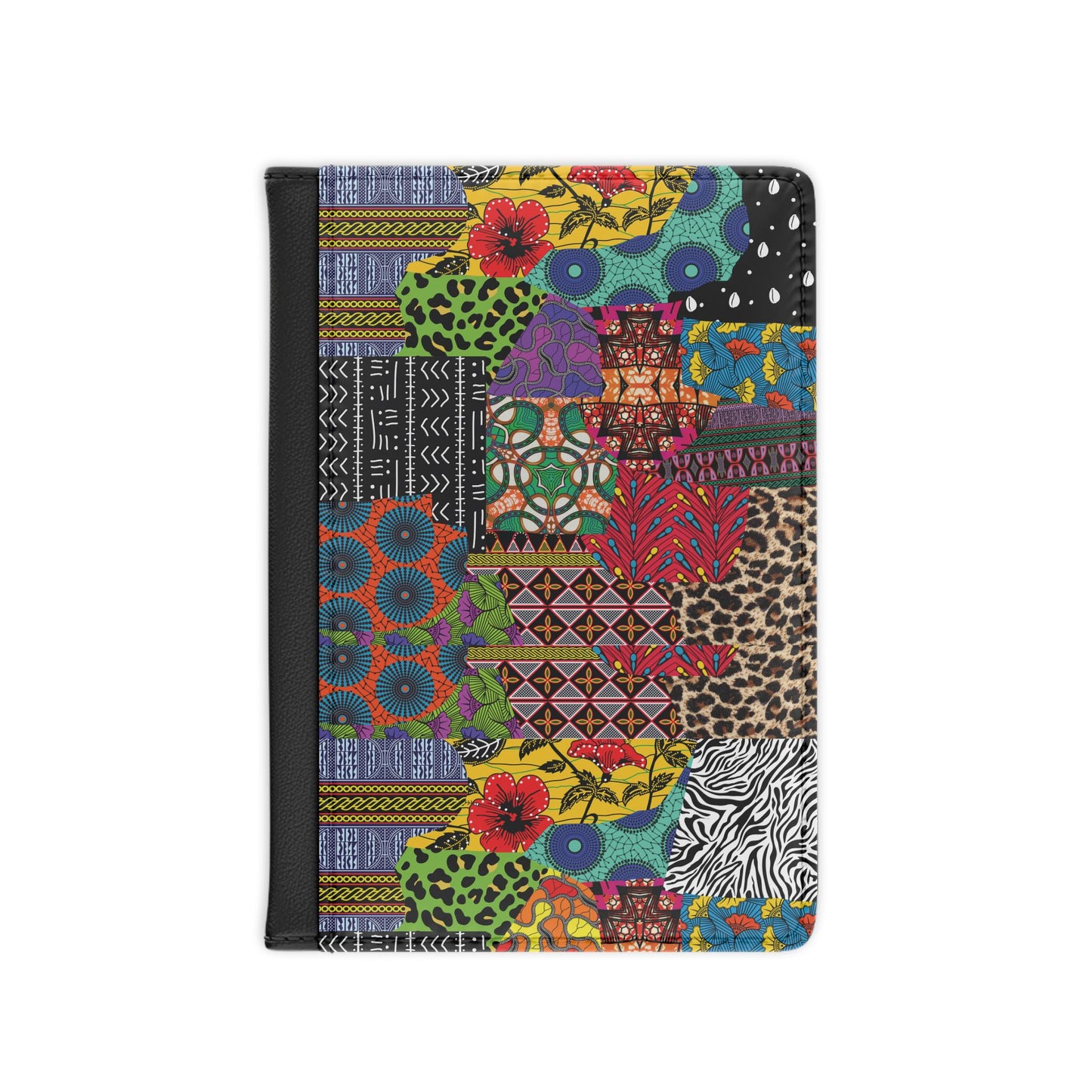 Ankara Print Passport Cover, Faux Leather Passport Travel Wallet