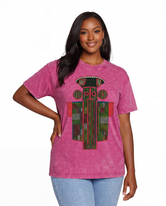 Unisex Elephant Mask tee Vintage washed Heavyweight T-shirt