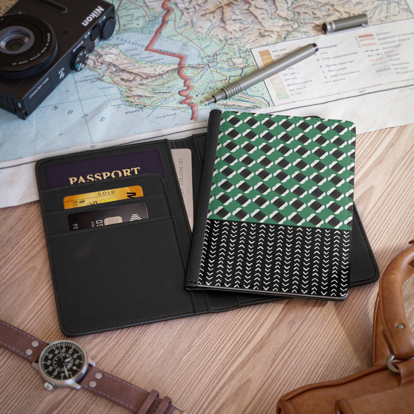 Hair Thread- Green - Passport Cover