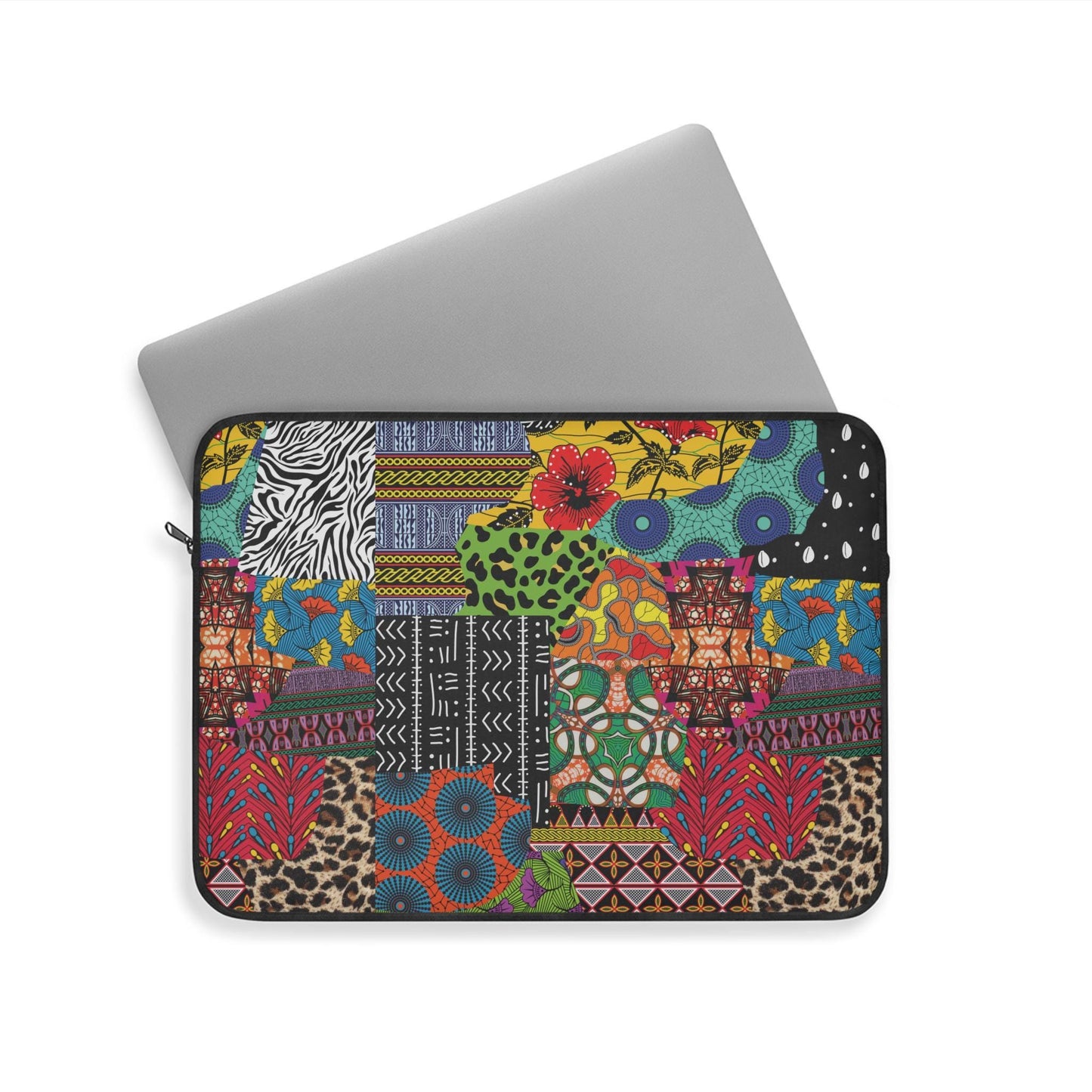 Ankara Patchwork Laptop Sleeve: African Print Computer Case, Pro Macbook Air Sleeve
