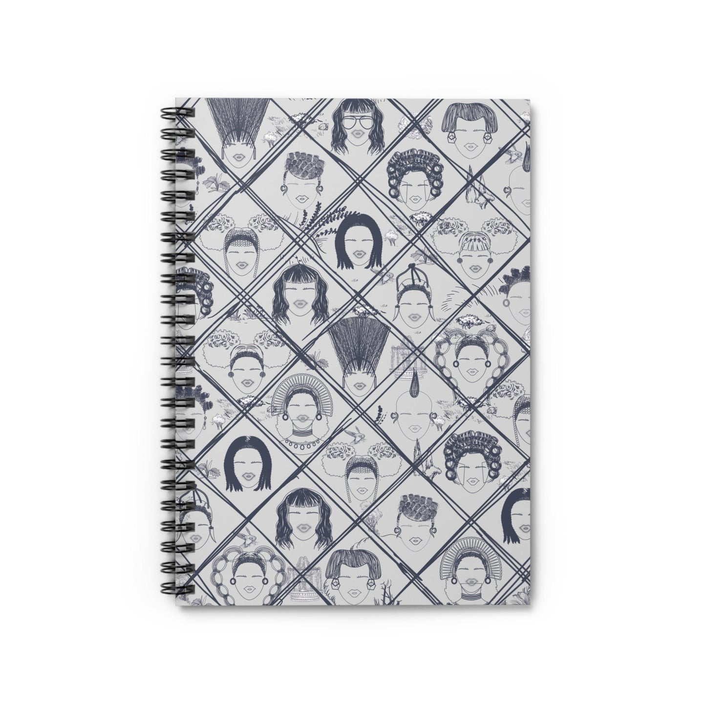 Toile Ladies Spiral Notebook, Front Cover Print - Ruled Lines