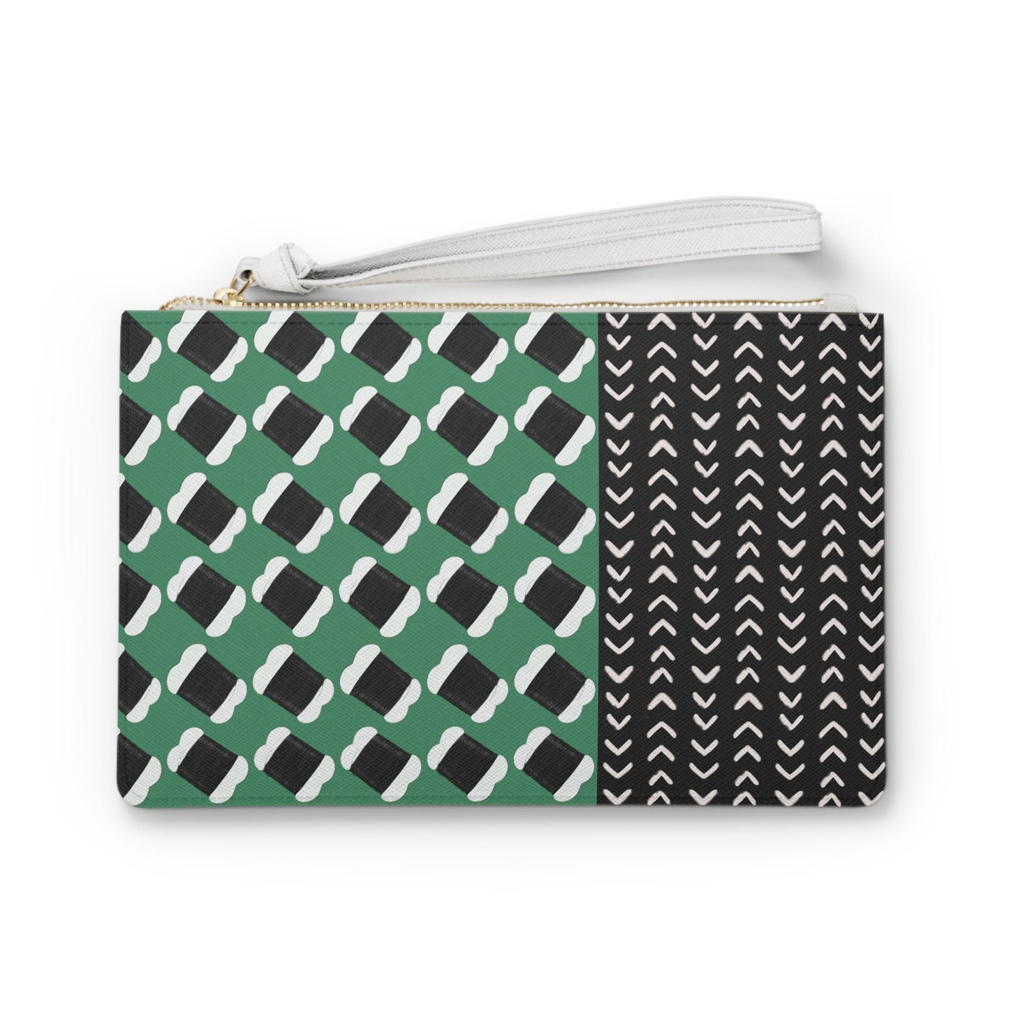 Hair Thread - Green Wristlet Clutch Bag