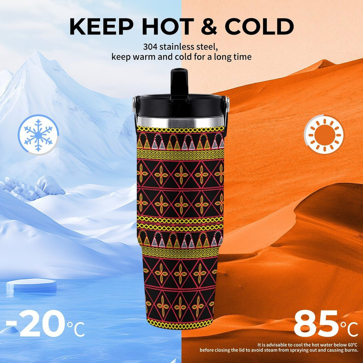 Toghu 30oz Travel Tumbler Stainless Steel