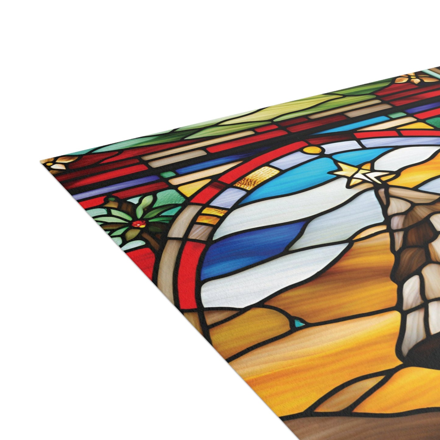 Stained Glass African Christmas African Hut Greeting Cards (1, 10pcs)