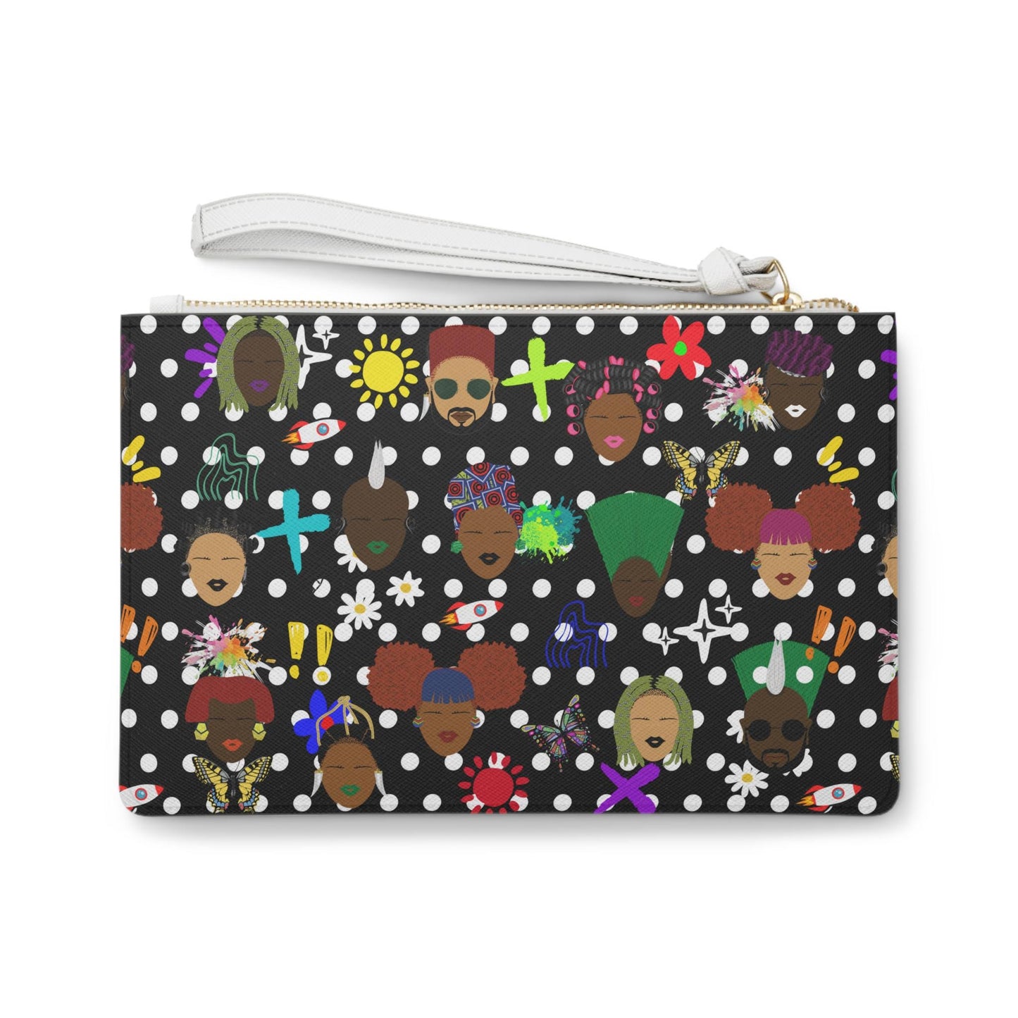 Polka Dotties Wristlet Clutch Bag, Elegant Evening Accessory, Stylish Birthday Gift