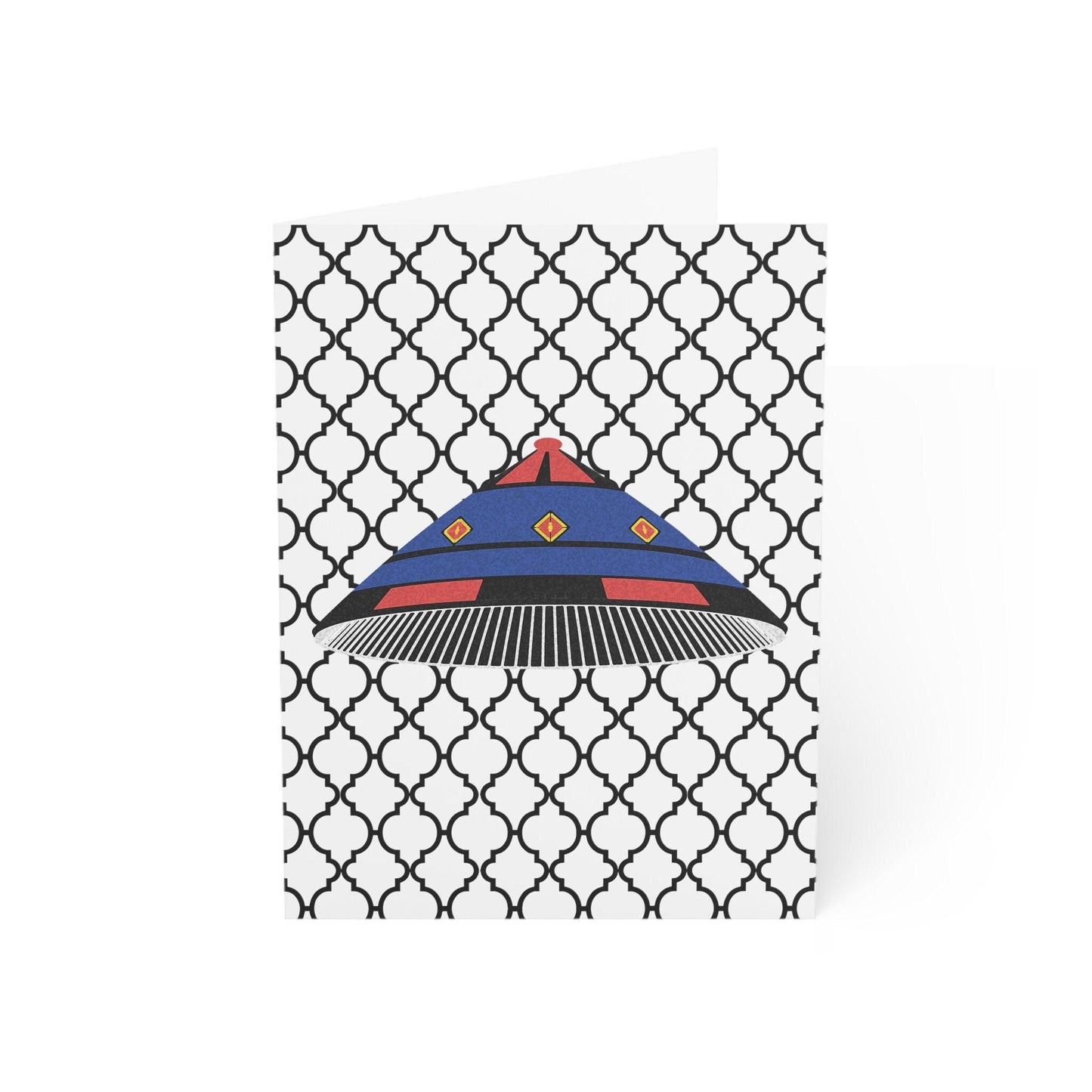 Blue Fulani Hat on Argyle African Greeting Cards (1, 10pcs)
