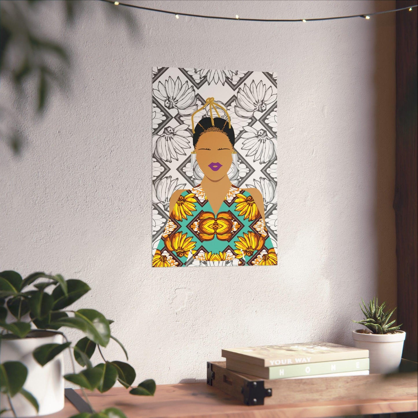 Havana Banana on White Bananas Premium Matte Vertical Posters