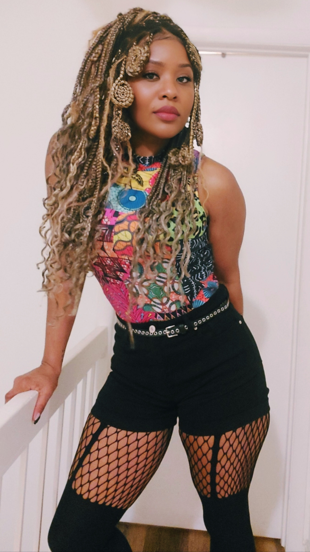 Women's Ankara Sleeveless Bodysuit