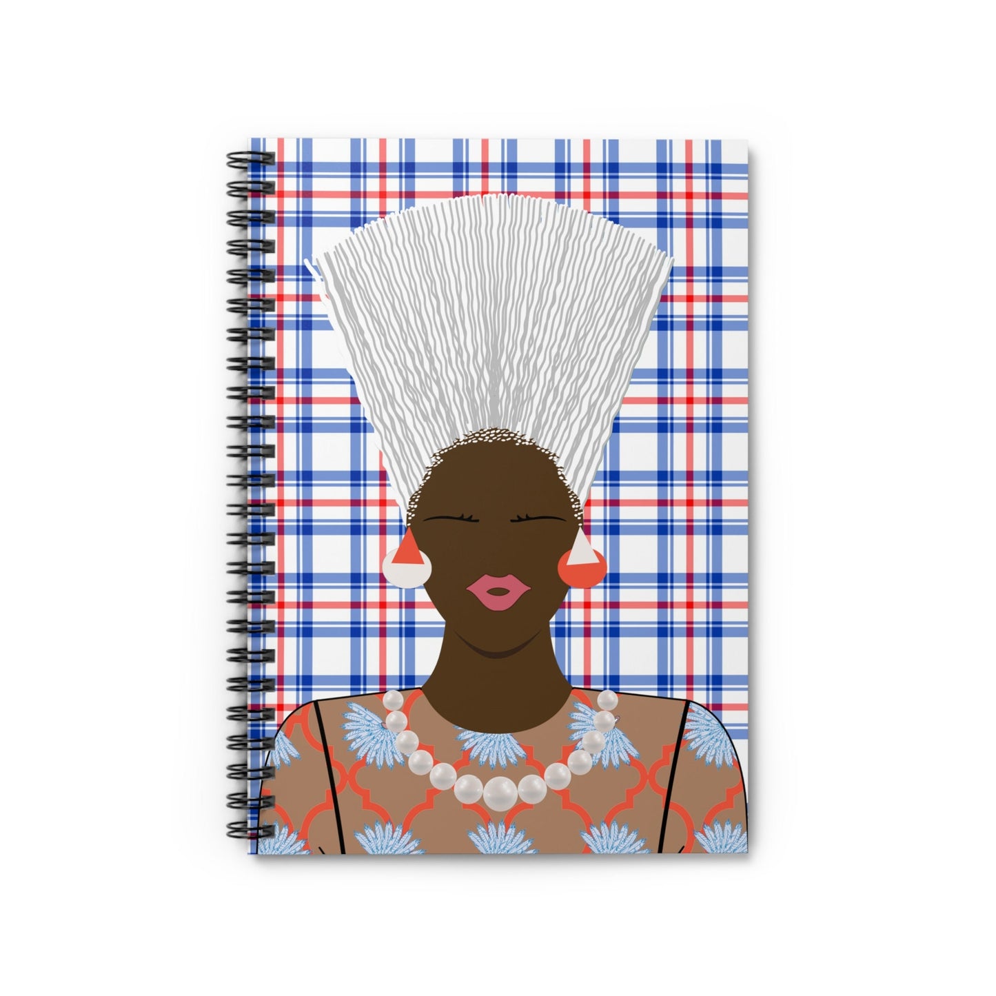 Nef in Brown - Mukuta Bag Spiral Notebook, Front Cover Print - Ruled Lines