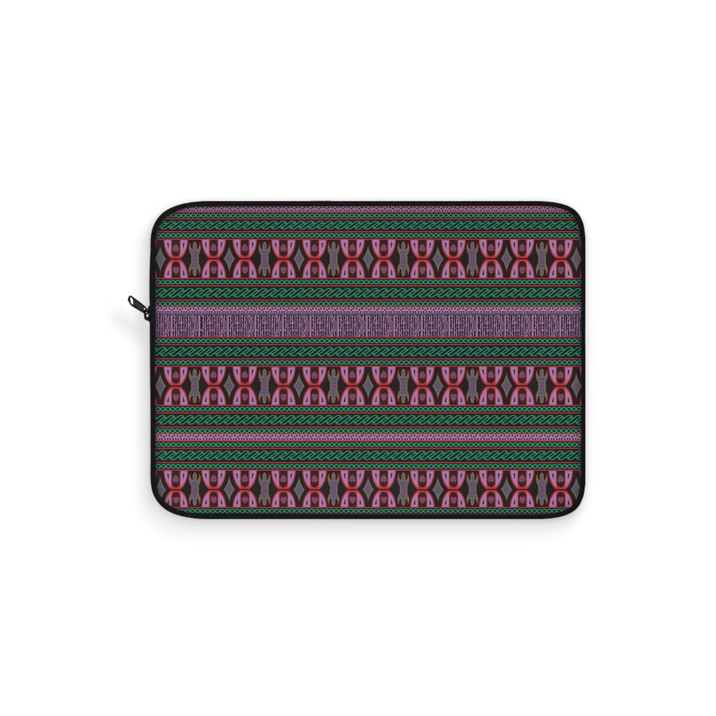 Purple Toghu African Print Laptop Sleeve: Designer Computer Bag