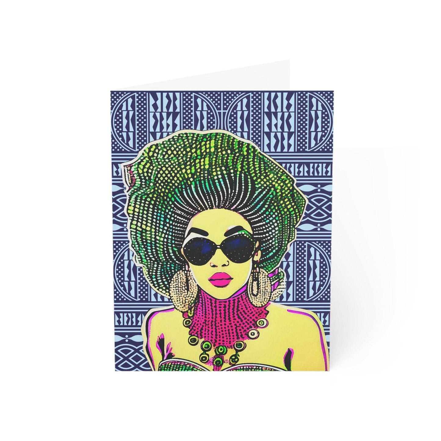 Madame Headtie(Waterolor) - African Greeting Cards (1, 10pcs)
