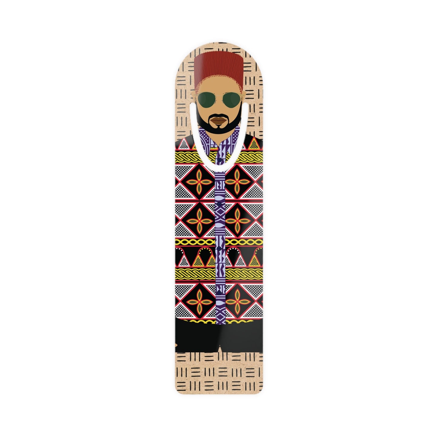 Phillipe Bookmark: Toghu African Print Mudcloth, Unique Reader Gift