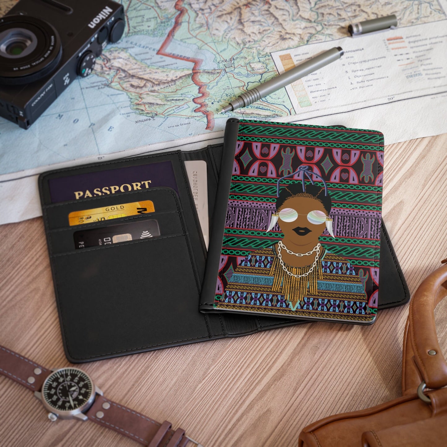Manyi - Purple Toghu Passport Cover
