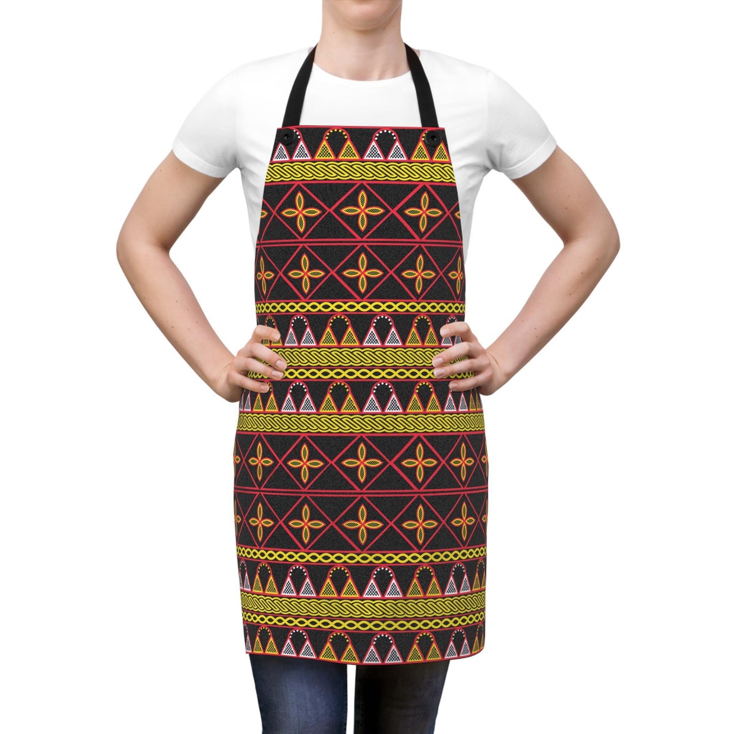 Toghu Print Kitchen Apron - Retro Chef Style, Cooking Gift