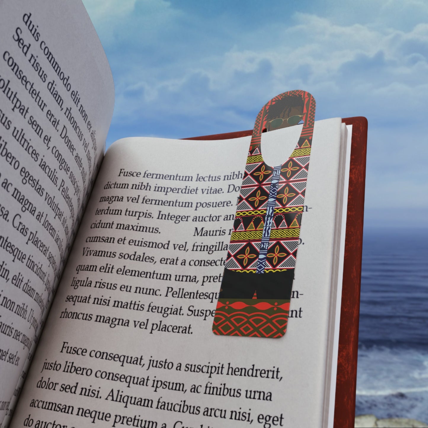 Pascale in Toghu Print Bookmark for avid quirky readers
