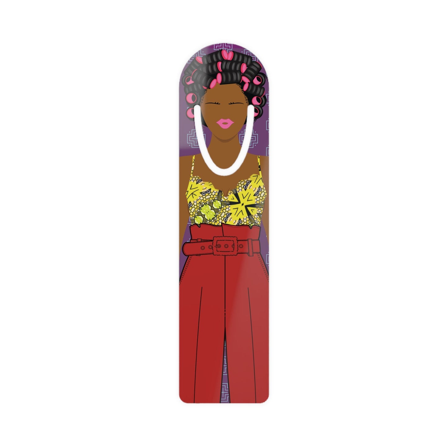African Bookmark: Chantal in Red Pants - Book Lover Gift