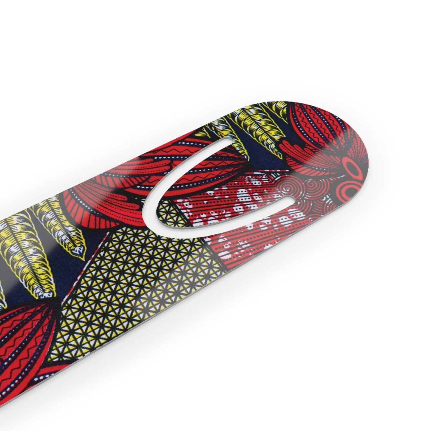 African Ankara Floral Bookmark, Aluminum Page Marker