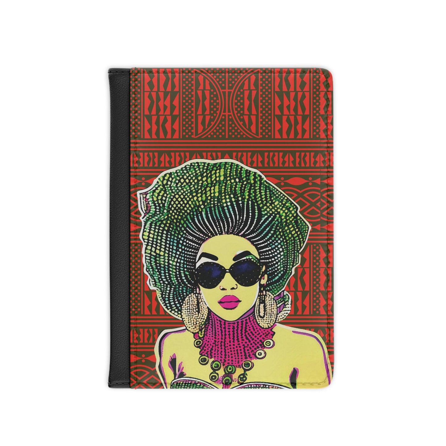 Madame Headtie (Color) - Red Ndop - Passport Cover