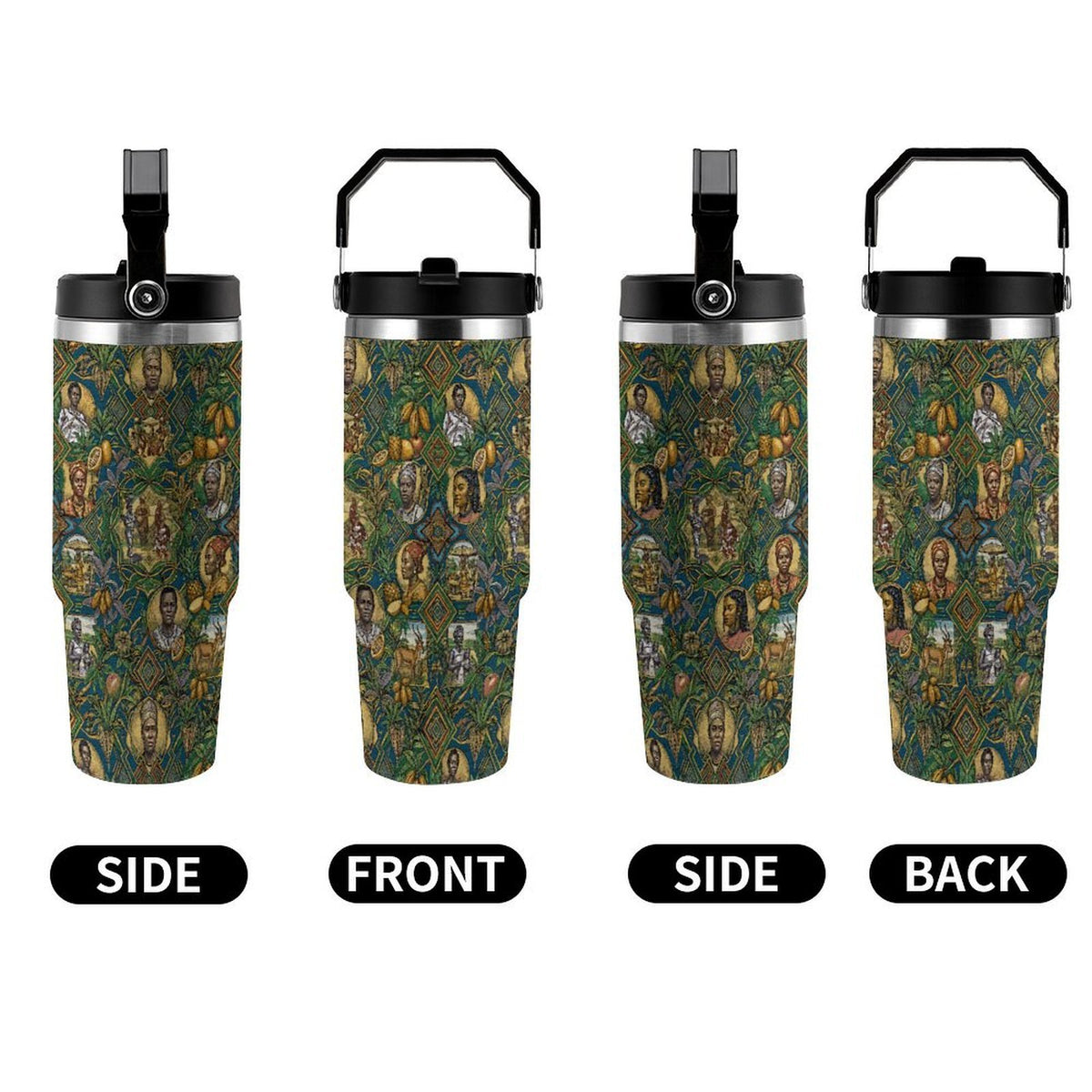 Emerald Currency 30oz Travel Tumbler Stainless Steel with Top Handle