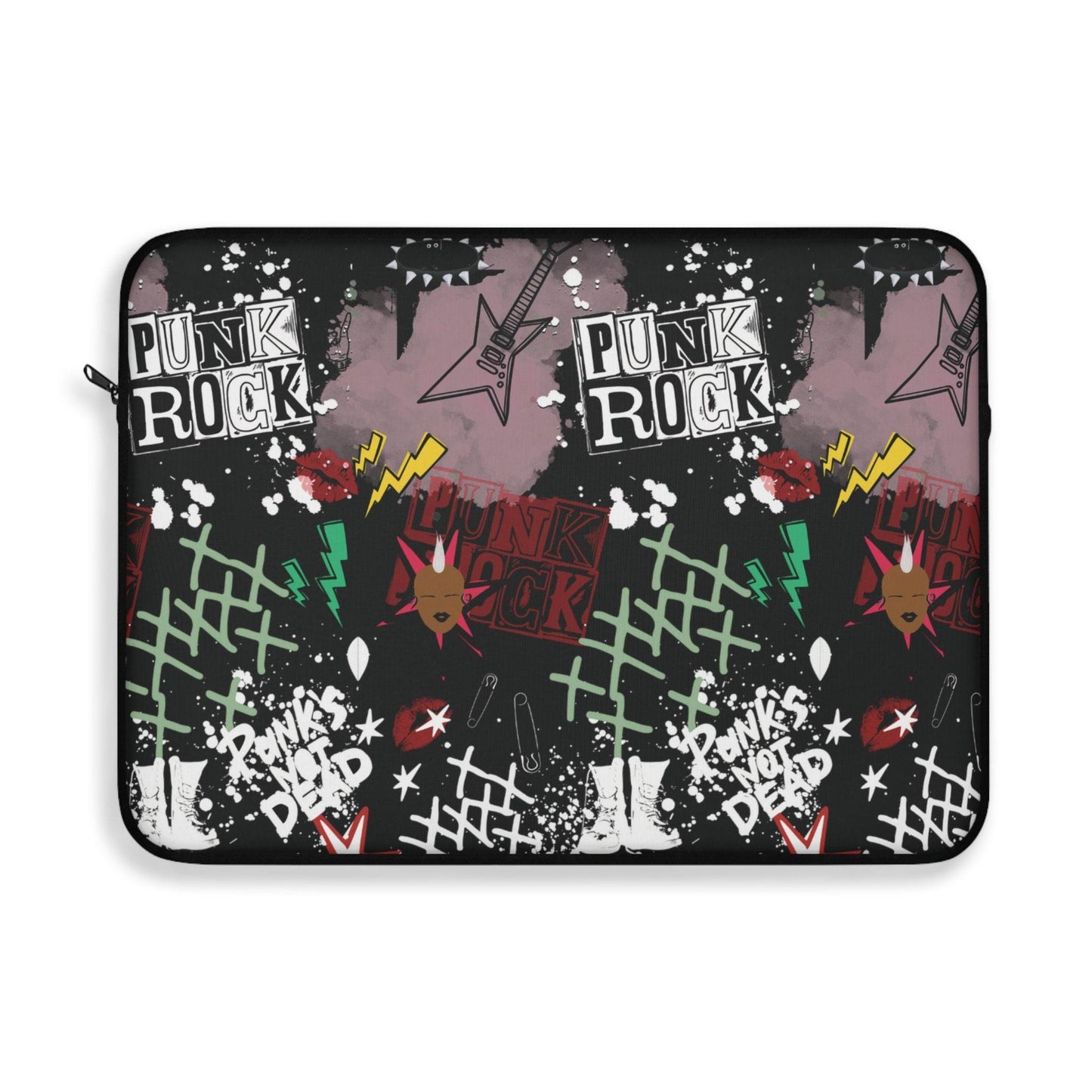 Punk Rock Laptop Sleeve: Stylish Polyester Protector