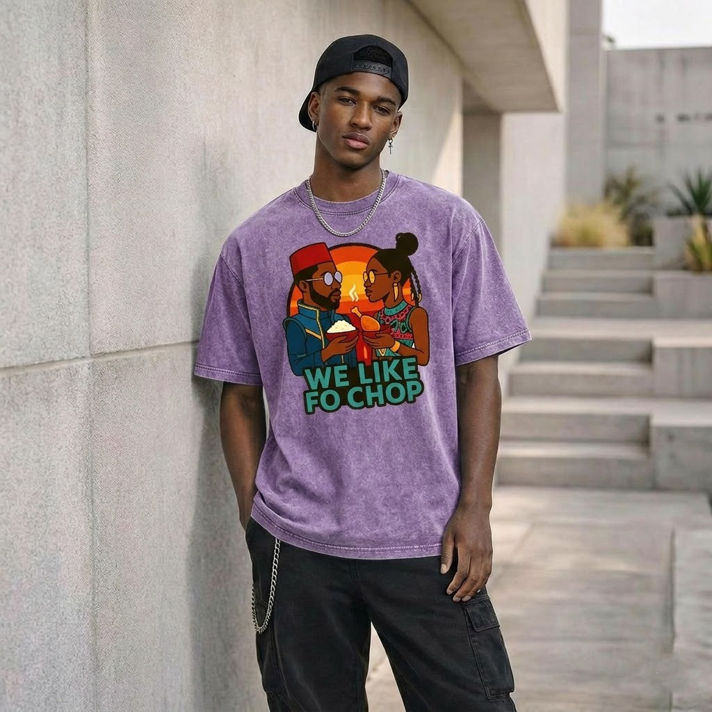We Like Fo Chop Unisex Heavyweight Vintage Washed T-shirt