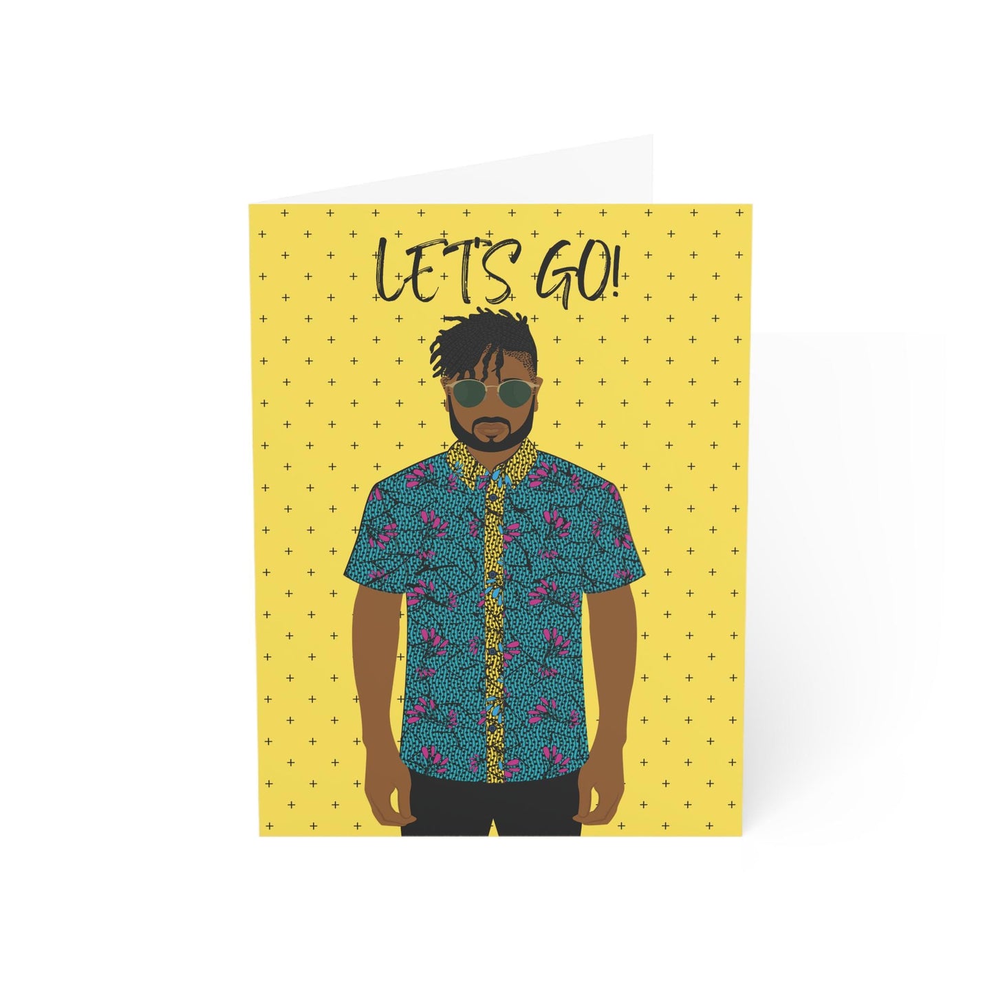 Pascale on the GO - Yellow cross Greeting Cards (1, 10pcs)