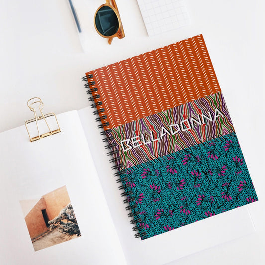 Custom  Personalized Obosso Front Cover Spiral Notebook - Ruled Line