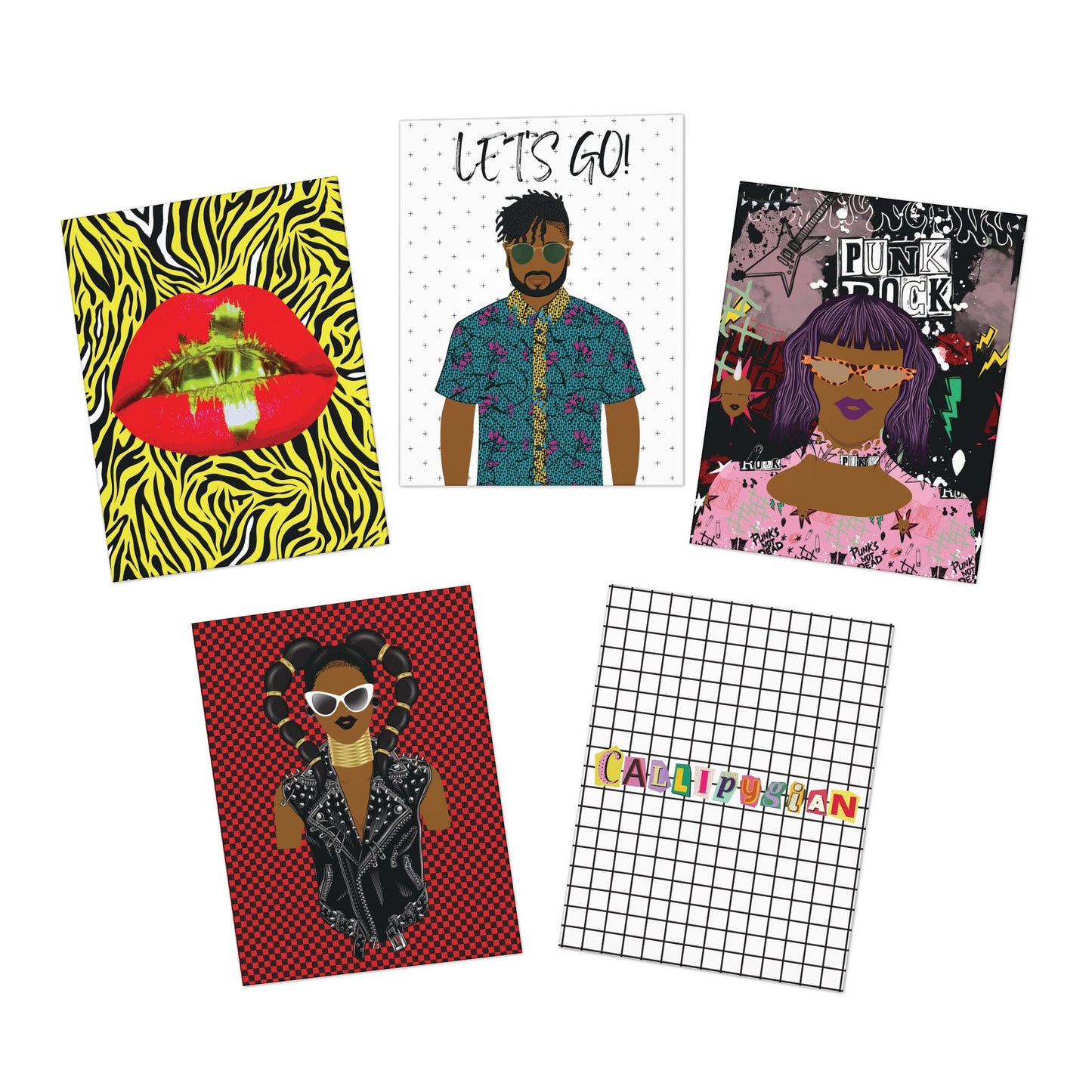 The Attituders Multi-Design African Greeting Cards (5-Pack)
