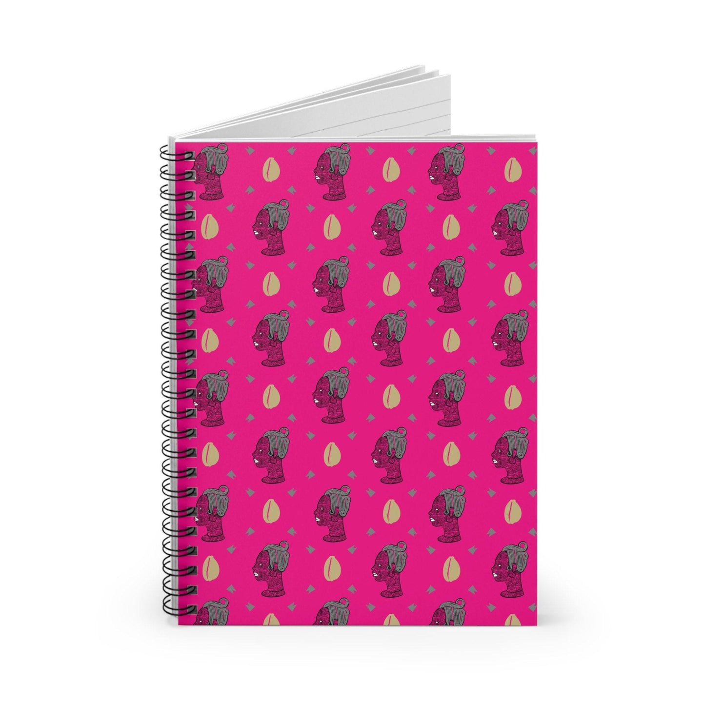 Pink HOK Cowrie Spiral Notebook, Front Cover Print - Ruled Lines
