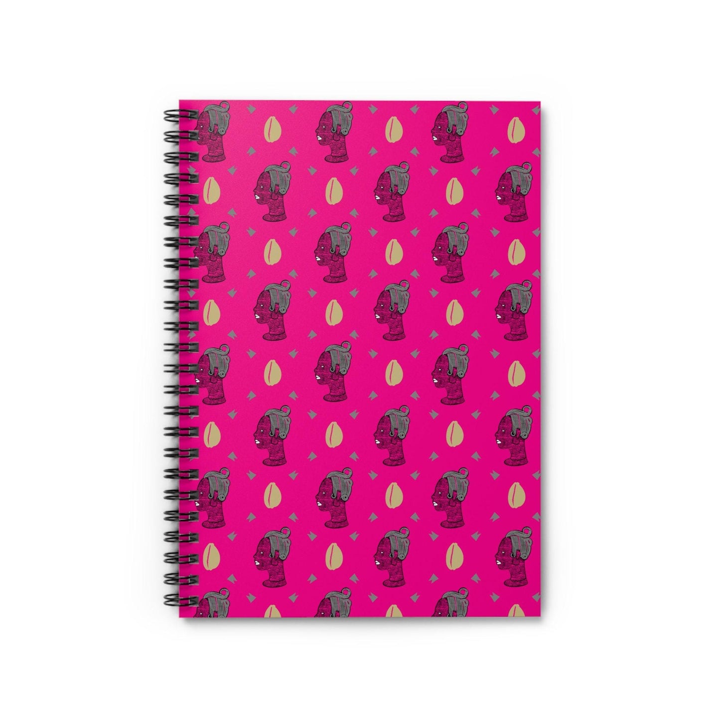 Pink HOK Cowrie Spiral Notebook, Front Cover Print - Ruled Lines