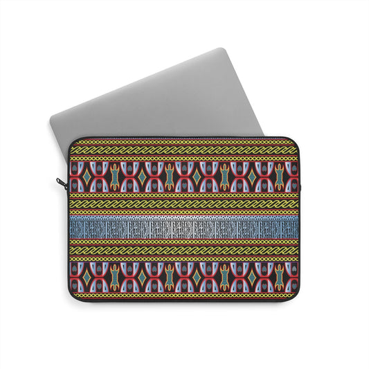 Toghu Ndop Print Laptop Sleeve: African Fabric Computer Case, Pro Macbook Air Sleeve