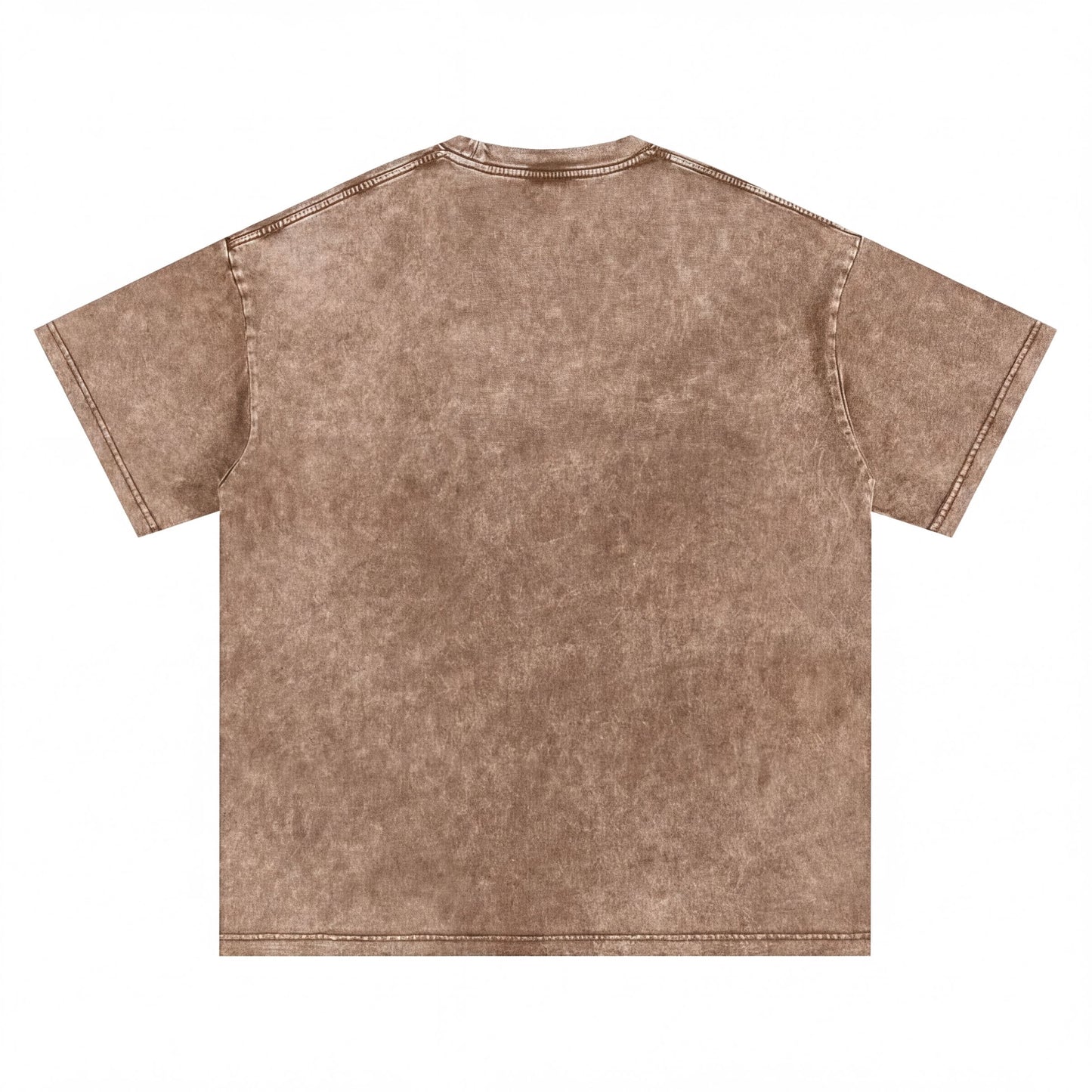 a brown t-shirt with a simple, casual design.