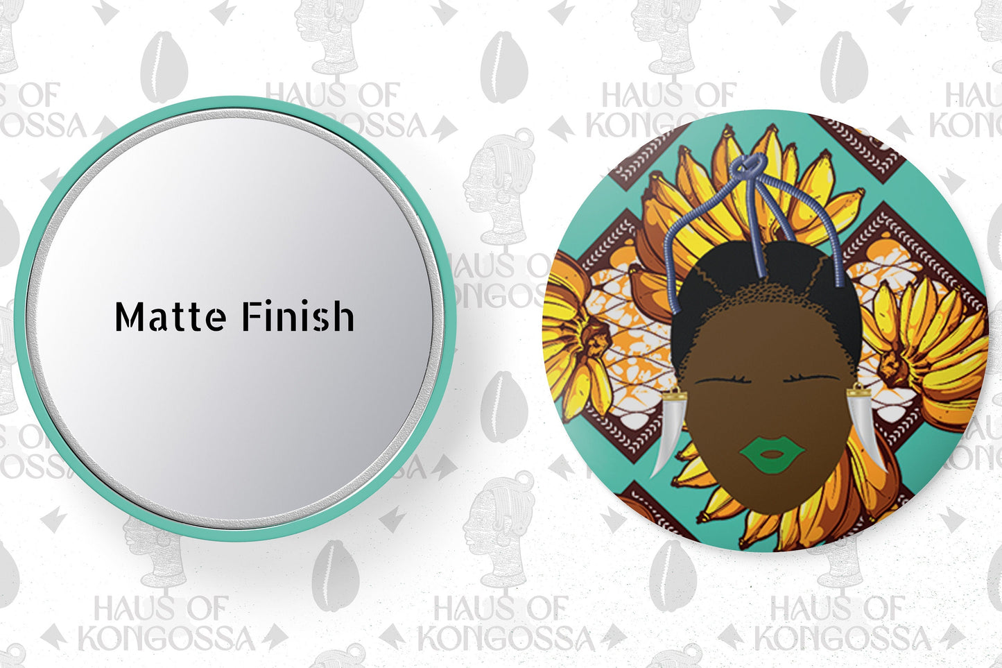 Matte Pocket Mirror, 3 Inch Compact Mirror, Purse Makeup