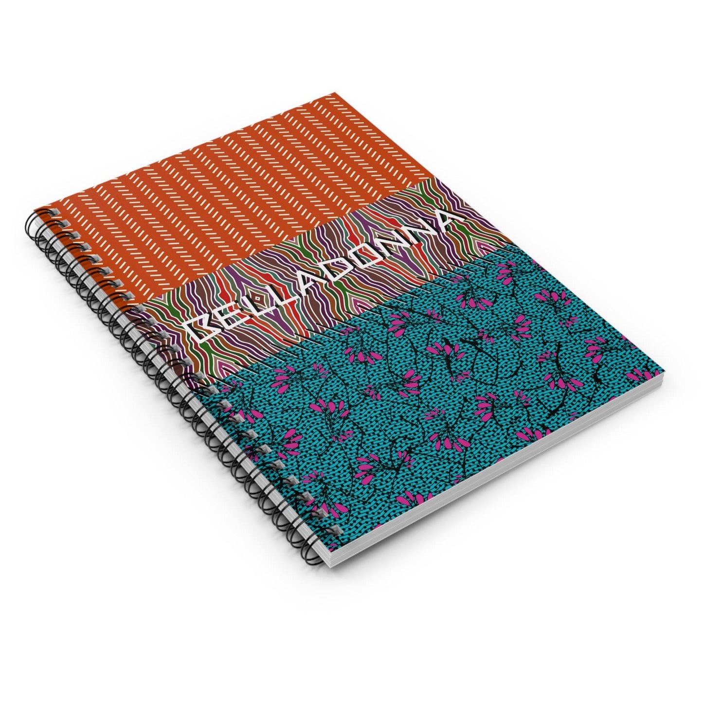Custom  Personalized Obosso Front Cover Spiral Notebook - Ruled Line