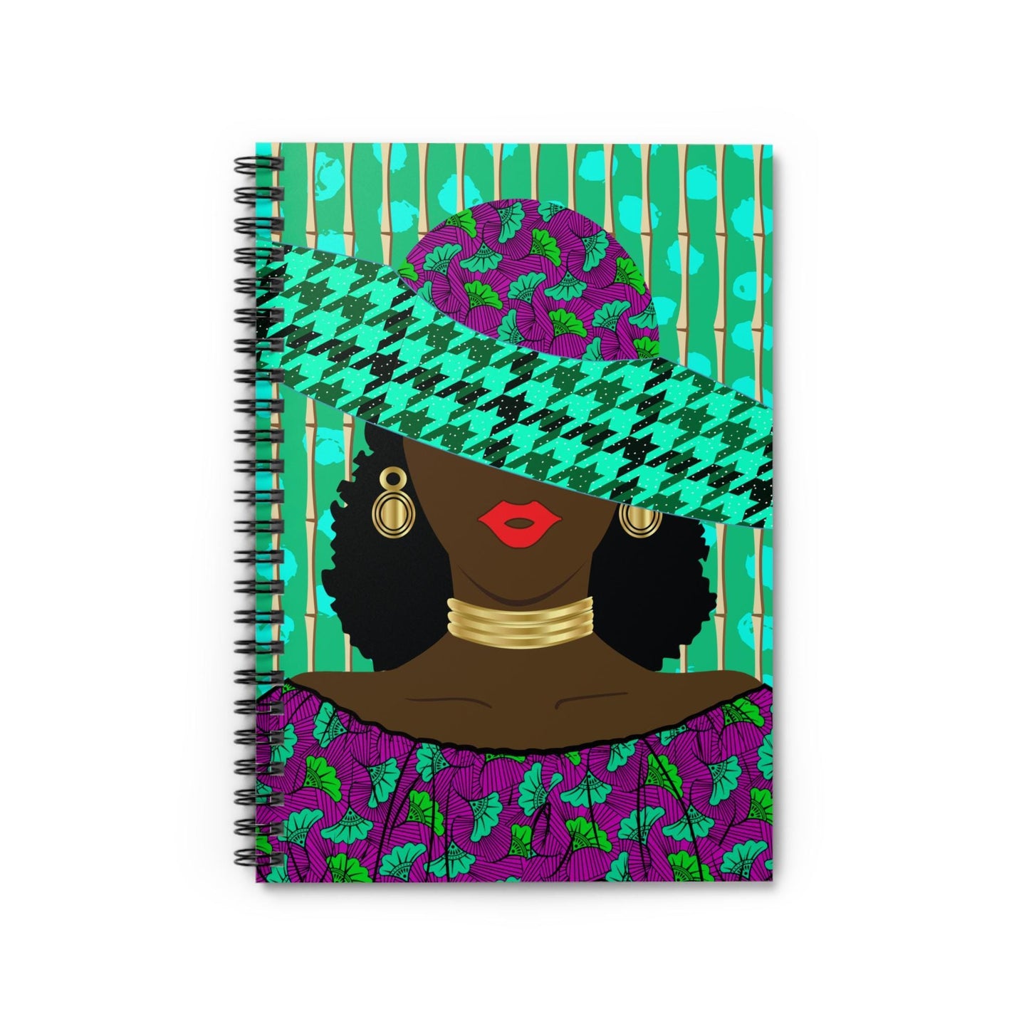 African Inspired Spiral Notebook: Nyanga Girl Stationery Gift