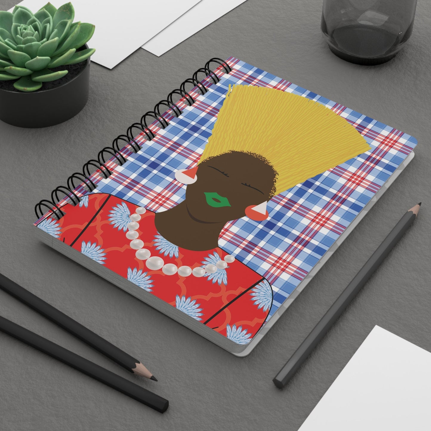 Nef in Red Art Journal: Glossy Laminated Spiral Journal