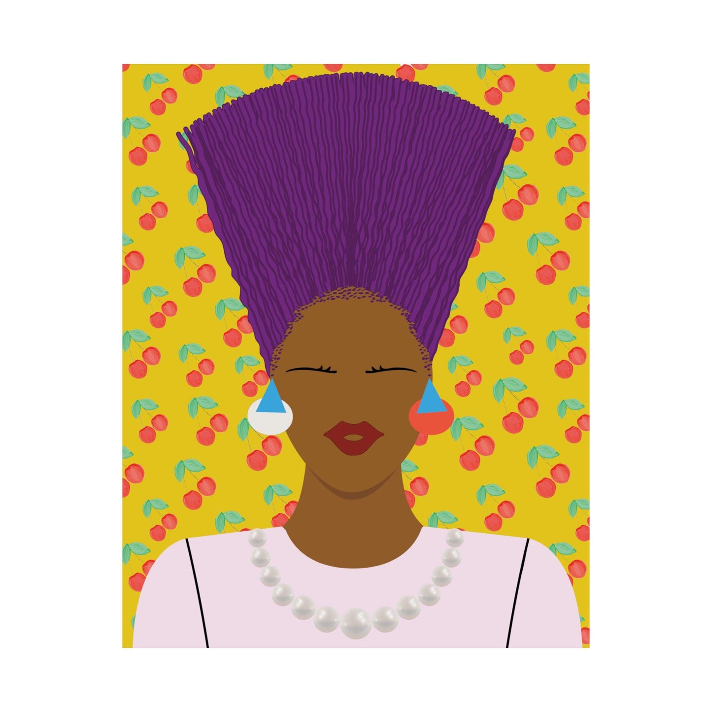 Nef with Red Hair on Grapefruits Premium Matte Vertical Posters