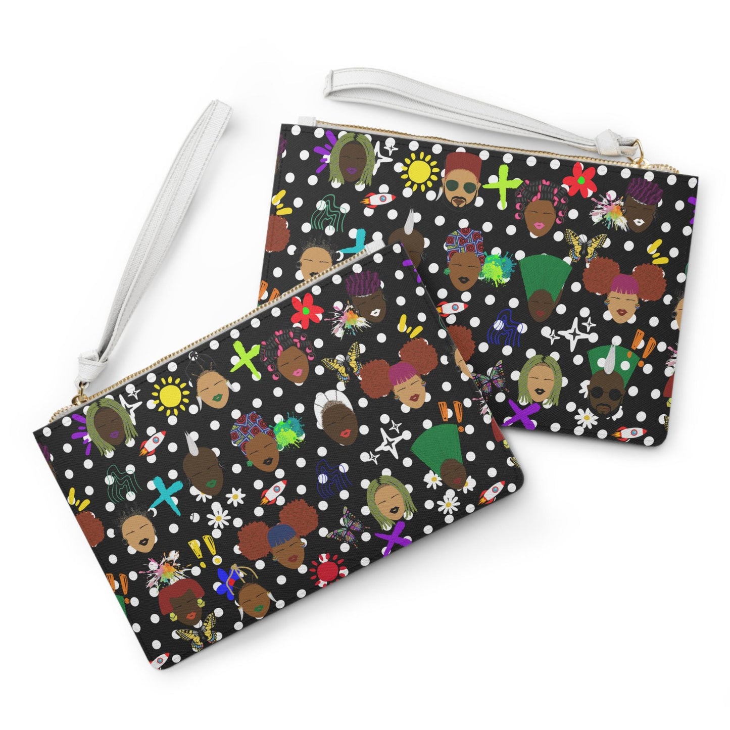 Polka Dotties Wristlet Clutch Bag, Elegant Evening Accessory, Stylish Birthday Gift