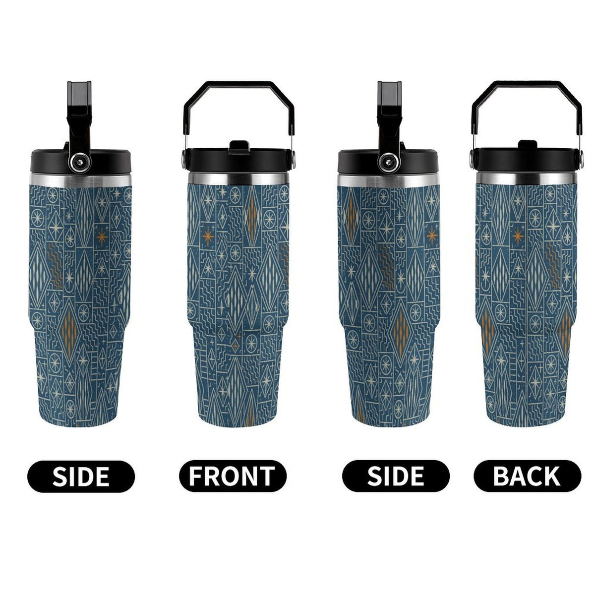 Ndop 30oz Travel Tumbler, Stainles with Handle