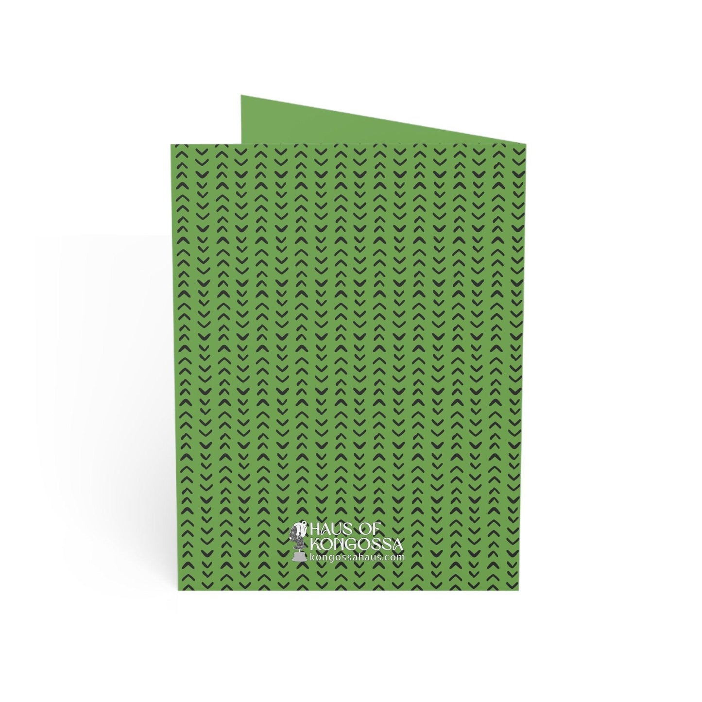 Phillipe(Sand) in Purple Toghu on Green Mudcloth - African Greeting Cards (1pc, 10pc)