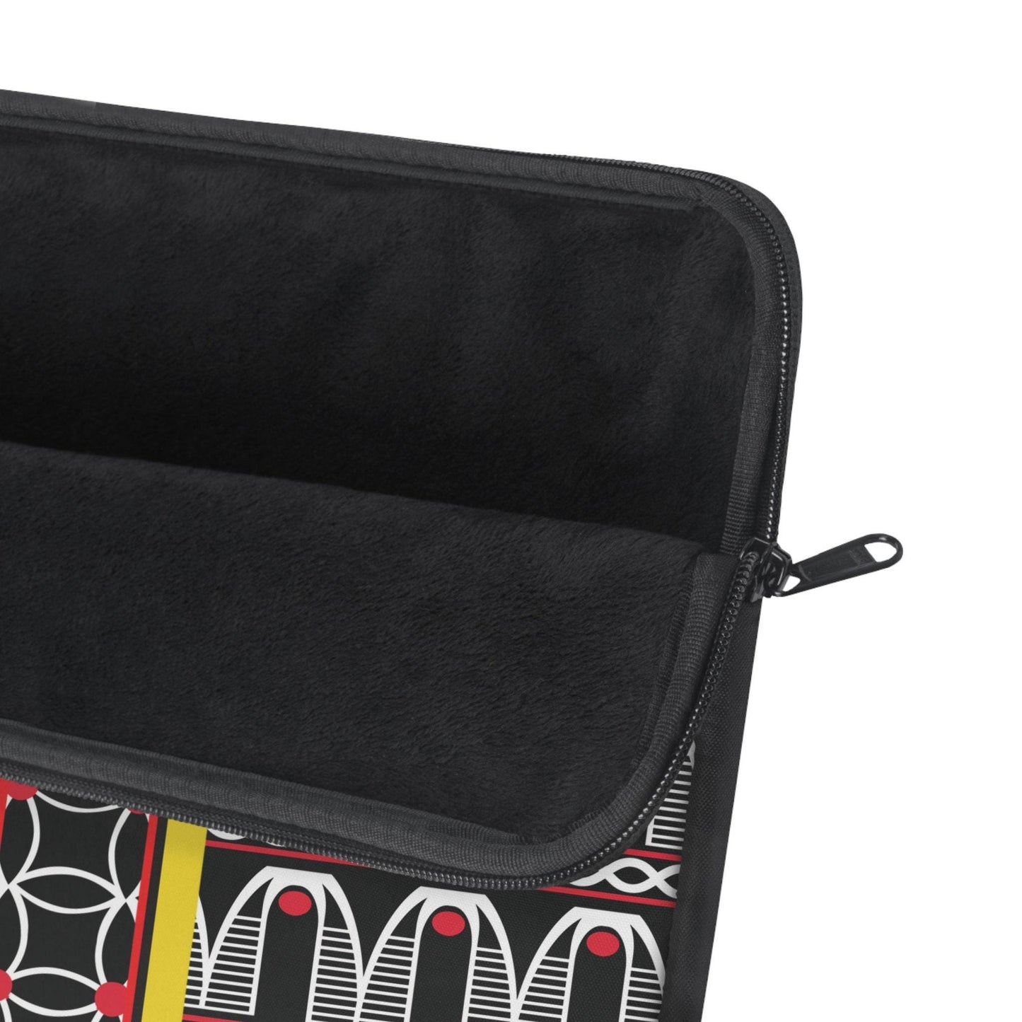 Toghu BW Bells with Flora Strip Laptop Sleeve - Front Print, Pro Macbook Air Sleeve