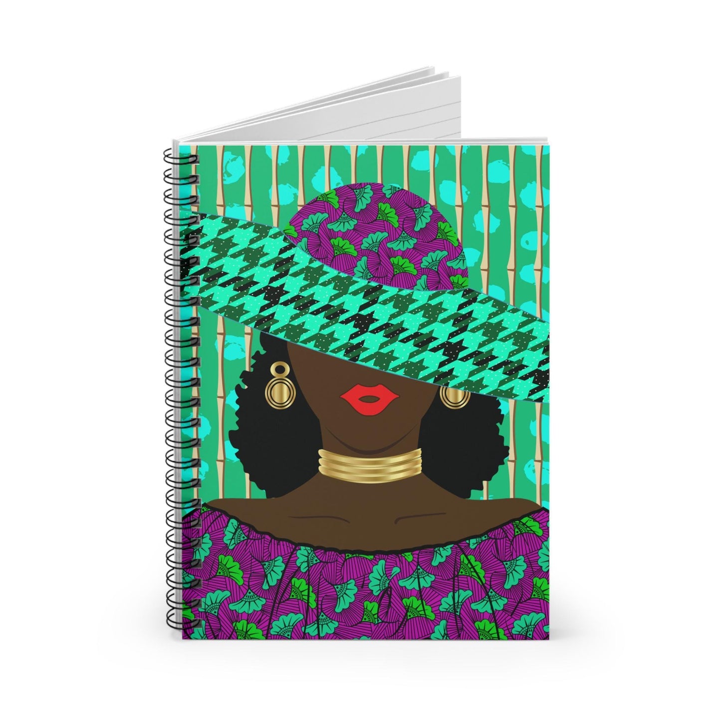 African Inspired Spiral Notebook: Nyanga Girl Stationery Gift