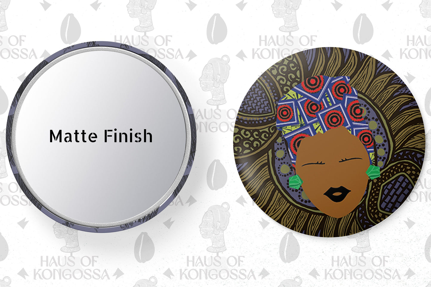 Matte Pocket Mirror, 3 Inch Compact Mirror, Purse Makeup