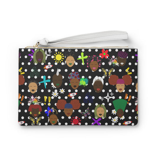 Polka Dotties Wristlet Clutch Bag, Elegant Evening Accessory, Stylish Birthday Gift