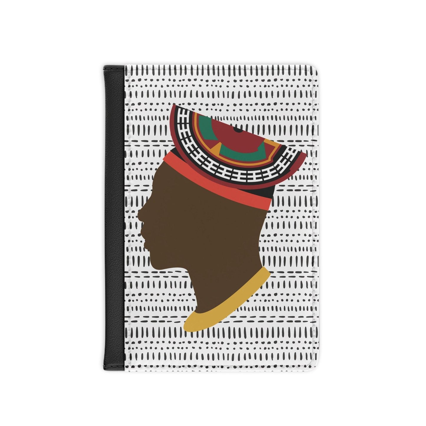 Man in Bamenda Hat on White Mudcloth - Passport Cover