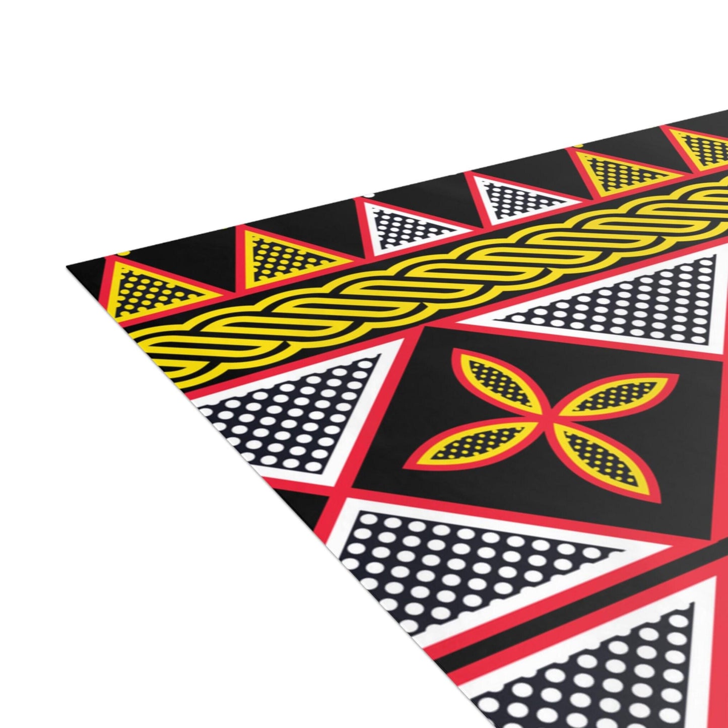Pascale in Mudcloth  - Yellow Toghu Backdrop African Greeting Cards (1, 10pcs)