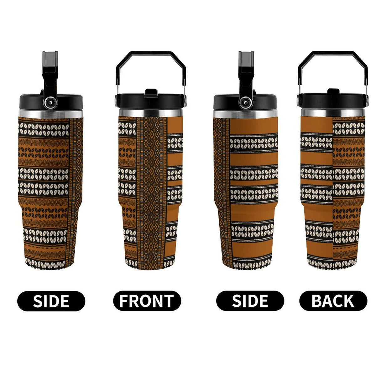 Mudcloth & Cowries 30oz Travel Tumbler Stainless Steel