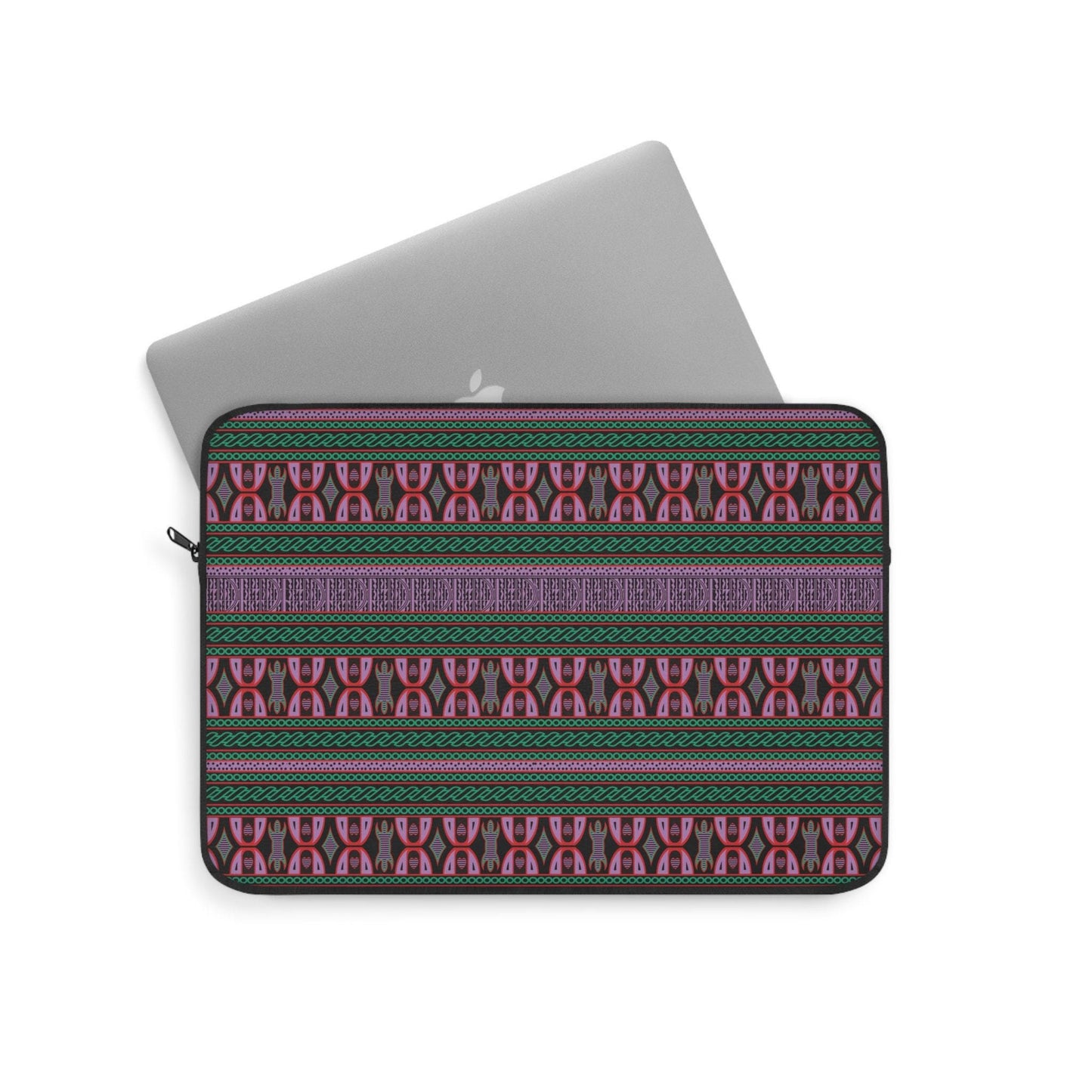 Purple Toghu African Print Laptop Sleeve: Designer Computer Bag