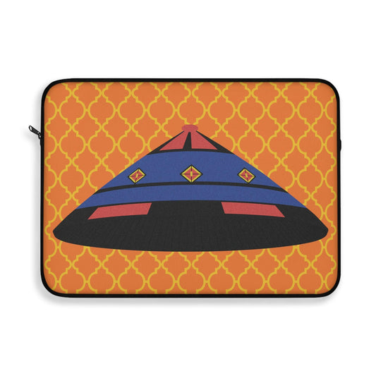 Fulani Hat Laptop Sleeve: African Argyle Print