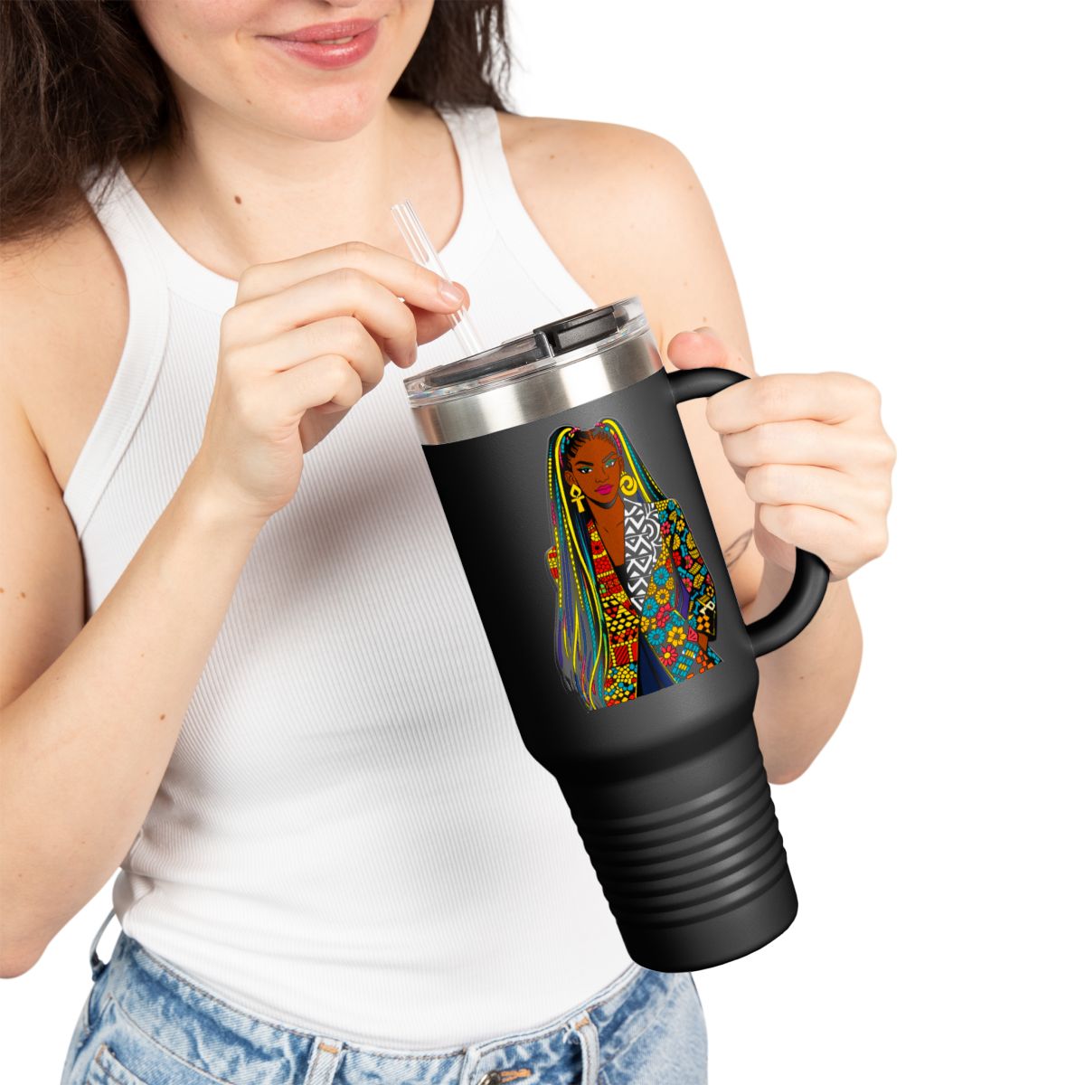 Effortless Personalized Insulated Travel Mug, 40oz - Stylish Travel Companion, Premium Coffee Mug, Perfect for Road Trips, Gifts for Her